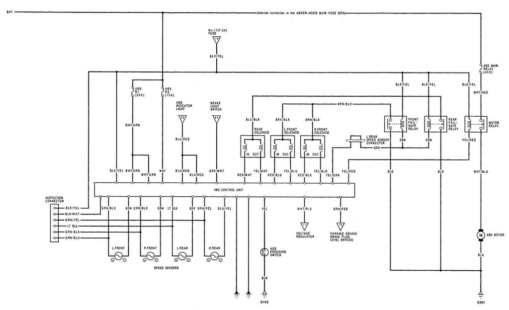 Acura Integra (1992 – 1993) – wiring diagrams – brake controls ...