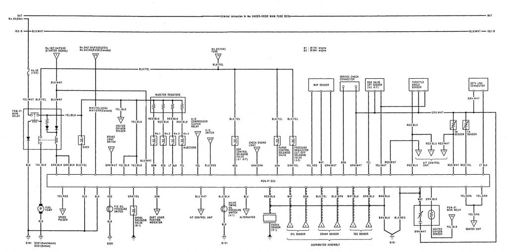 Acura Integra (1992) – wiring diagrams – fuel control - Carknowledge.info