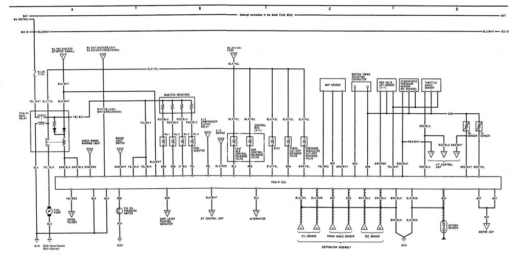 Acura Integra 1991 Wiring Diagrams Fuel Control