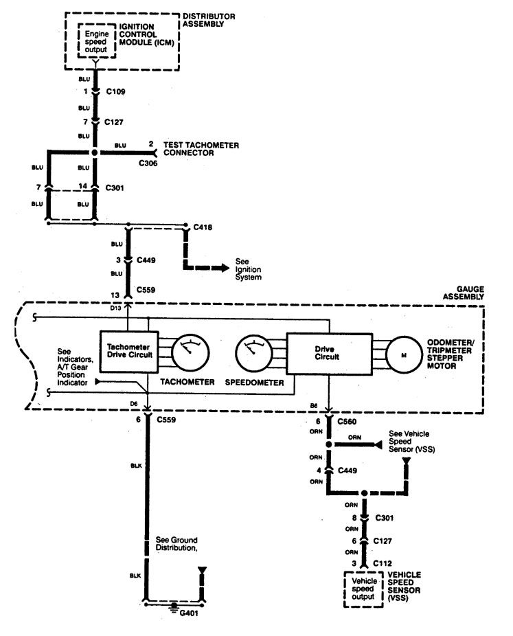 Acura Integra (1994) – Wiring Diagrams – Instrumentation - Carknowledge 