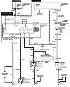 Acura Integra - wiring diagram - key warning