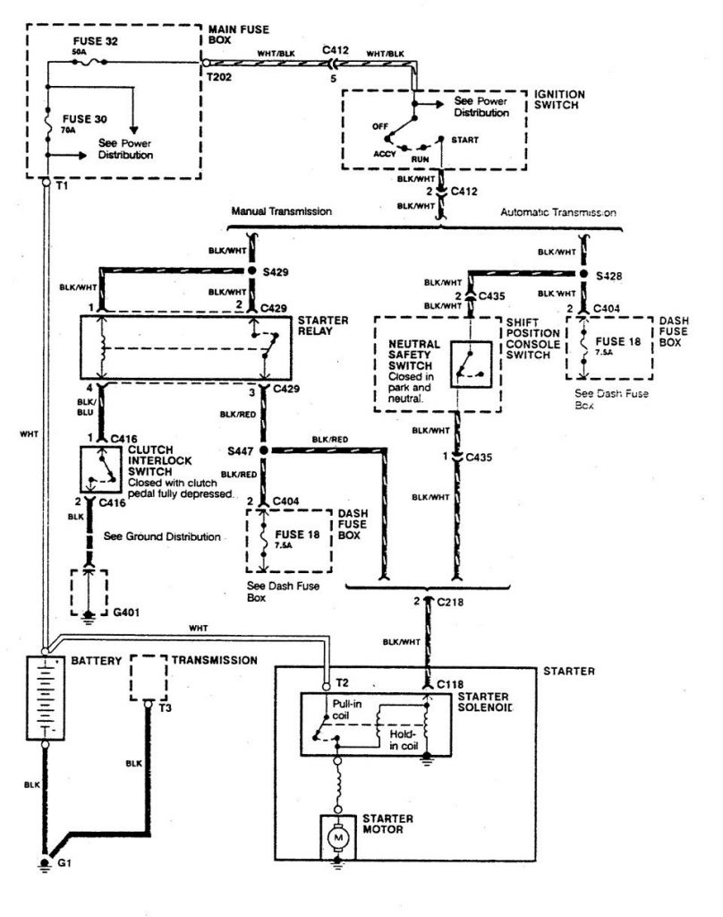 Acura Integra (1990) - wiring diagrams - starting - Carknowledge.info