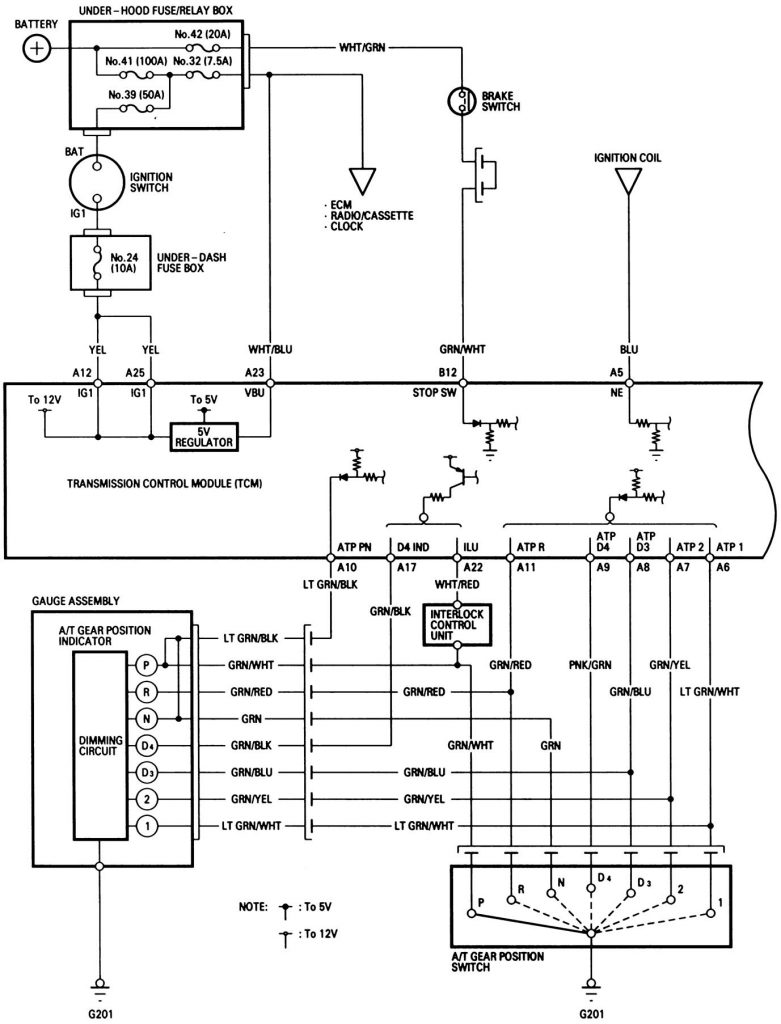 Acura Integra (1998 – 1999) – wiring diagrams – transmission controls ...