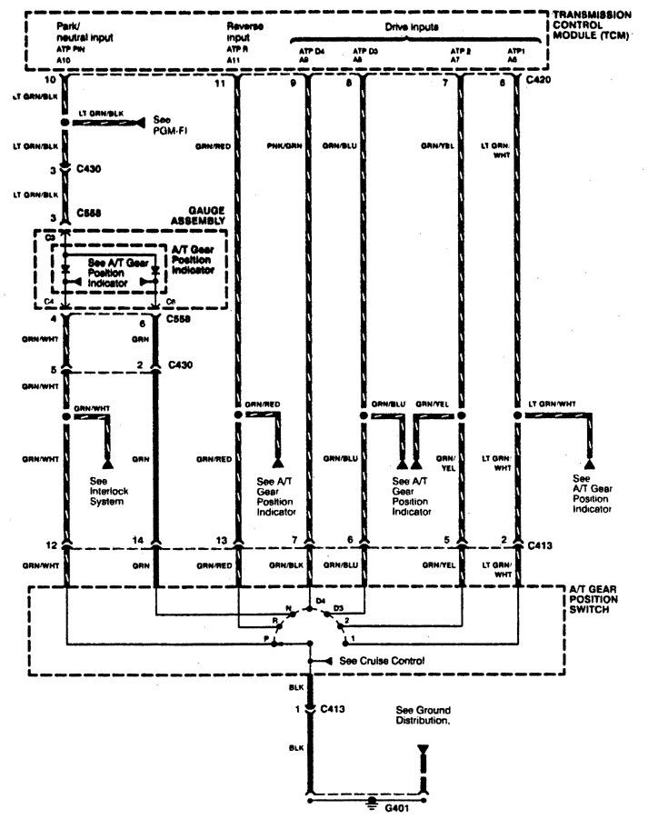 Acura Integra (1996 – 1997) – wiring diagrams – transmission controls ...