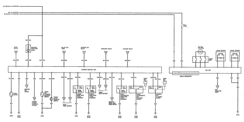 Acura Vigor (1992) - wiring diagrams - air bags - Carknowledge.info