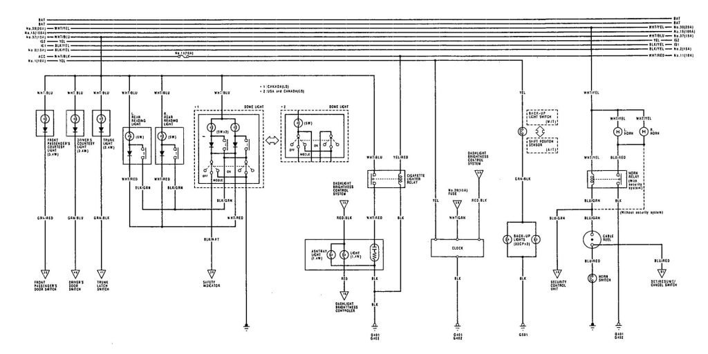 Acura Vigor (1992) – wiring diagrams – cigar lighter - Carknowledge.info