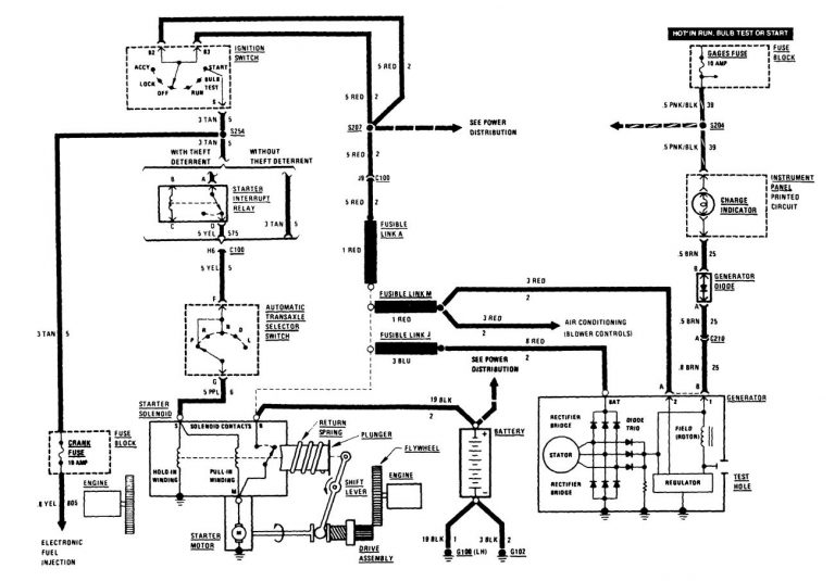 Buick Century (1986) - wiring diagrams - charging system - Carknowledge