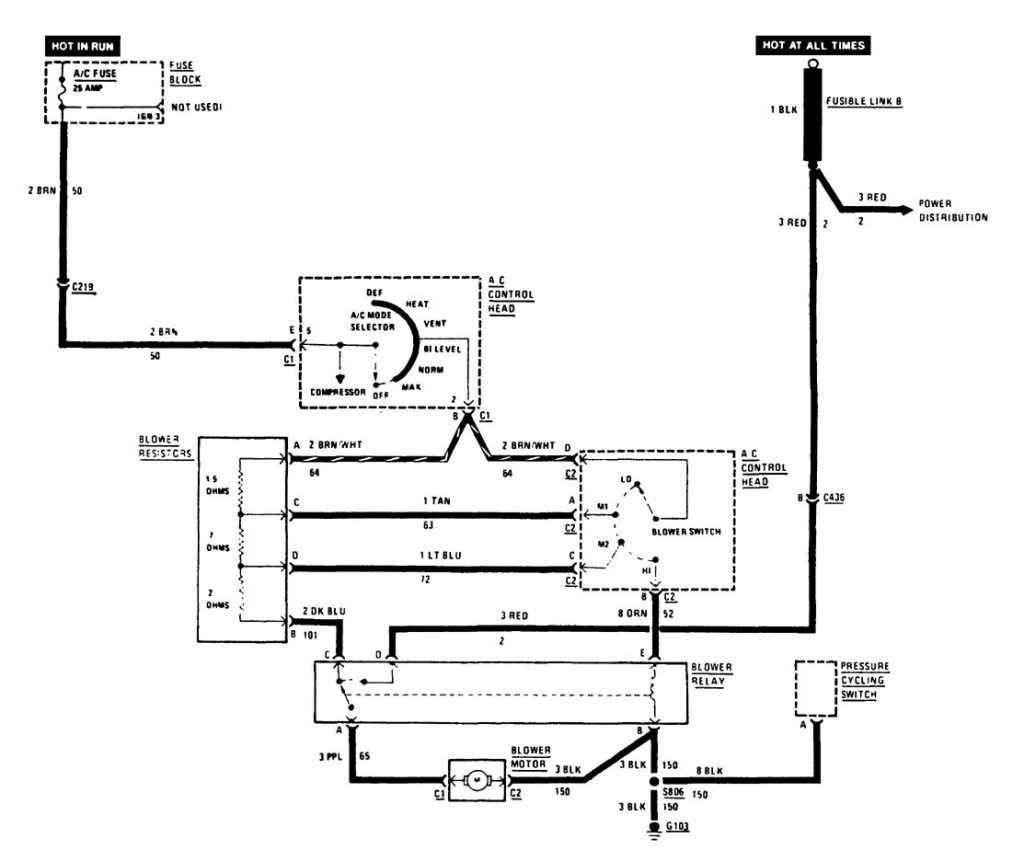 Buick Century (1988) – wiring diagrams – HVAC controls - Carknowledge.info