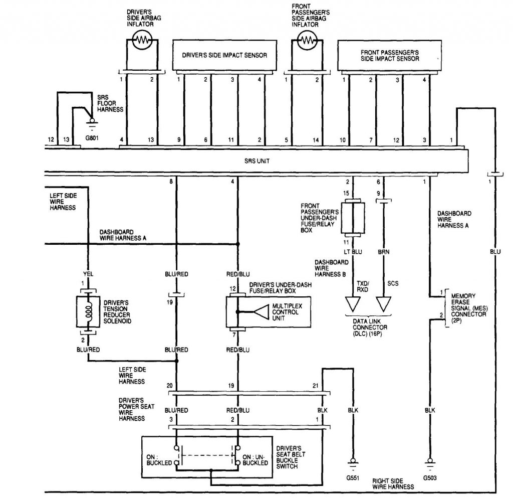 Acura TL (2002) – wiring diagrams – air bags - Carknowledge.info