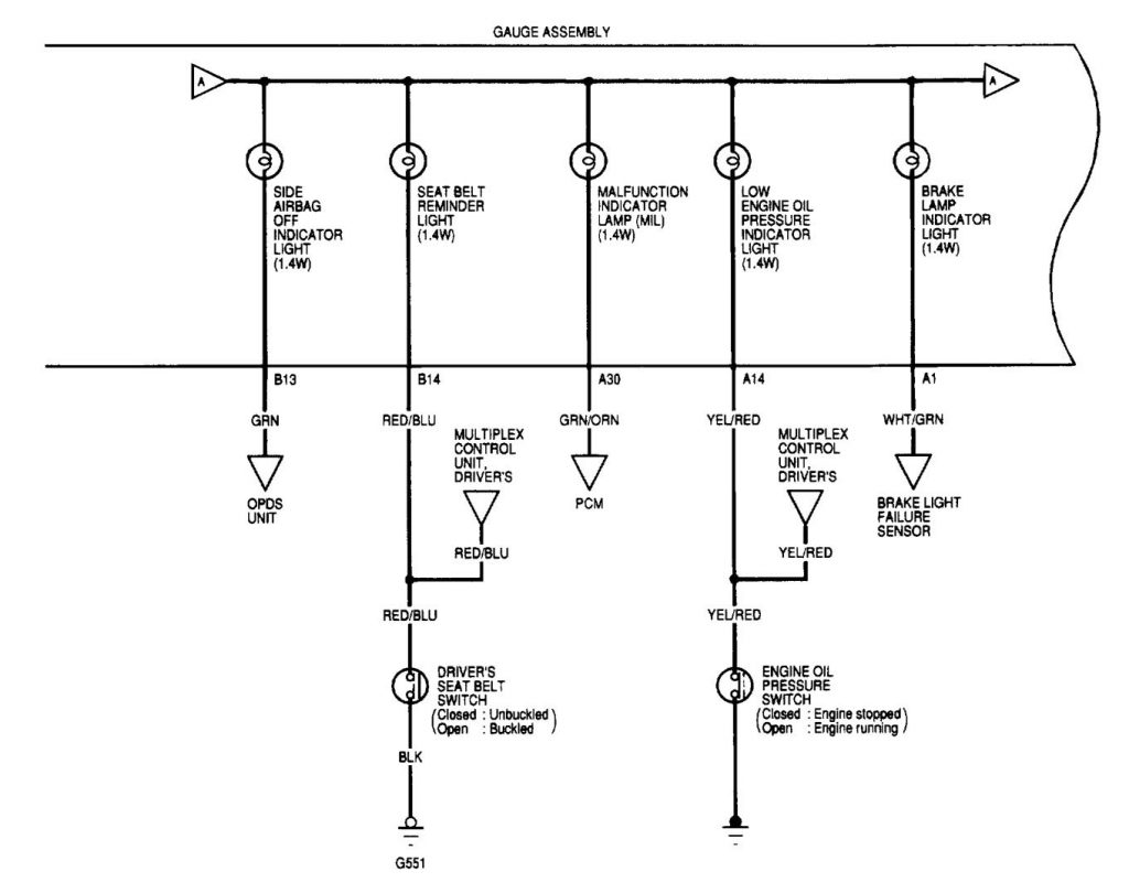 Acura TL (2002) – wiring diagrams – instrumentation - Carknowledge.info