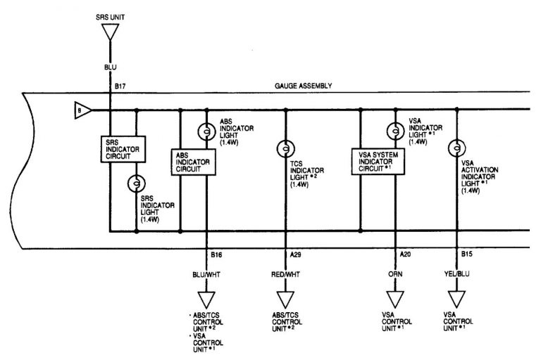 Acura TL (2002) – wiring diagrams – instrumentation - Carknowledge.info