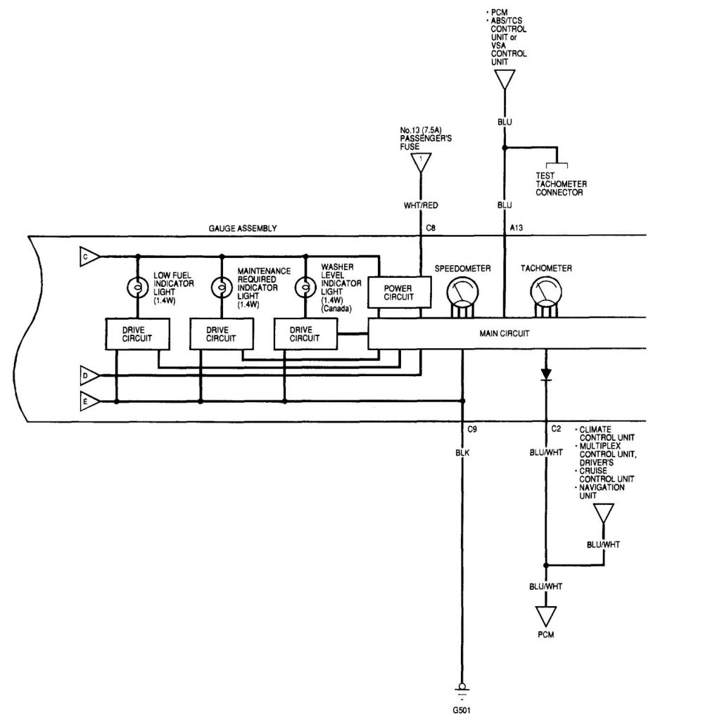 Acura Tl (2002) – Wiring Diagrams – Instrumentation - Carknowledge.info