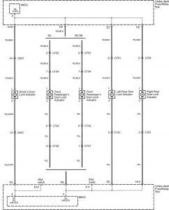 Acura TL - wiring diagram - power locks (part 3)