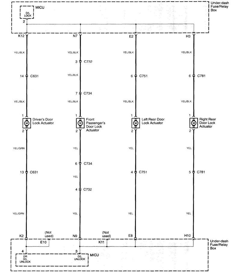 Acura TL (2003 – 2005) – wiring diagrams – security/anti-theft