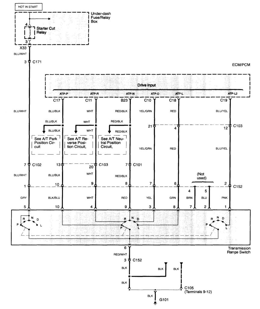 Acura TL (2004 – 2005) – wiring diagrams – transmission controls ...