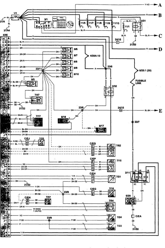 Volvo 850 (1996) – wiring diagrams – fuel controls - Carknowledge.info