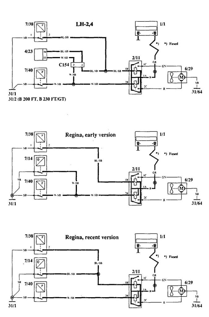 Volvo 940 (1994 – 1995) – wiring diagrams – cooling fans - Carknowledge ...