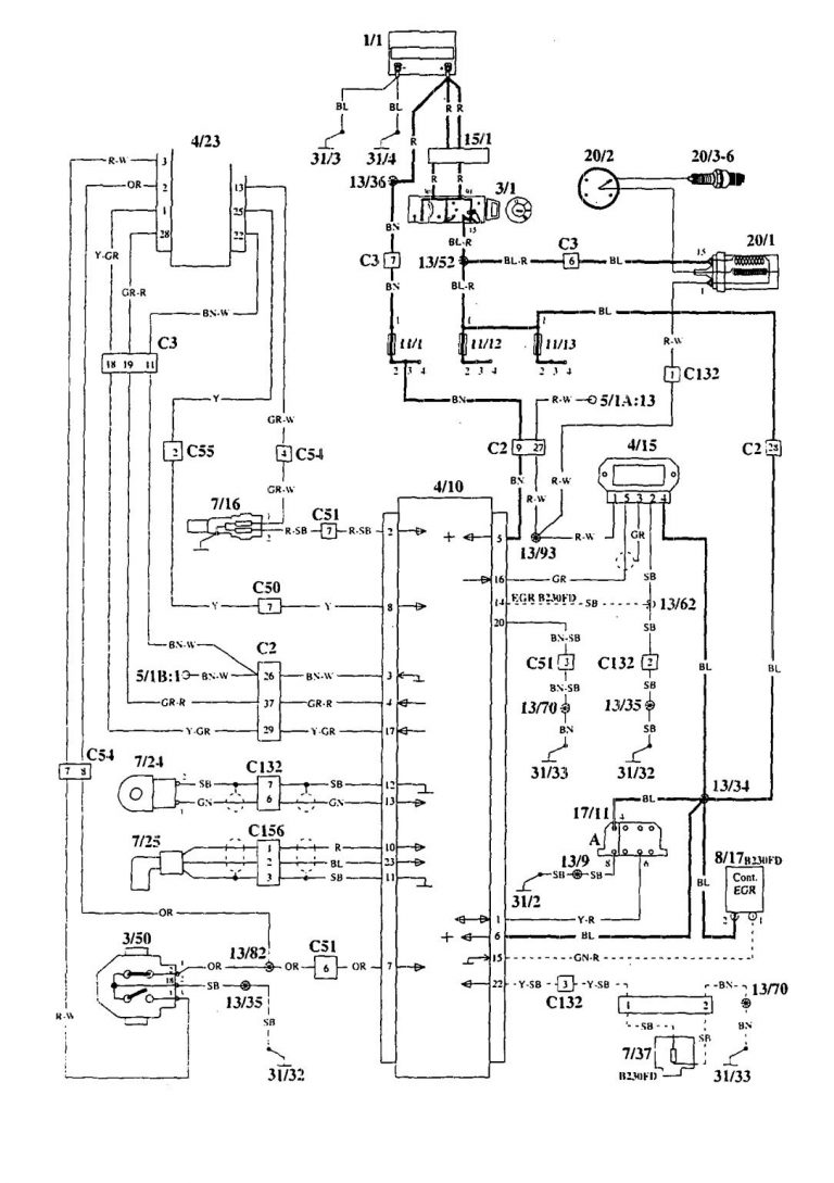 Volvo 940 (1995) - wiring diagrams - ignition - Carknowledge.info