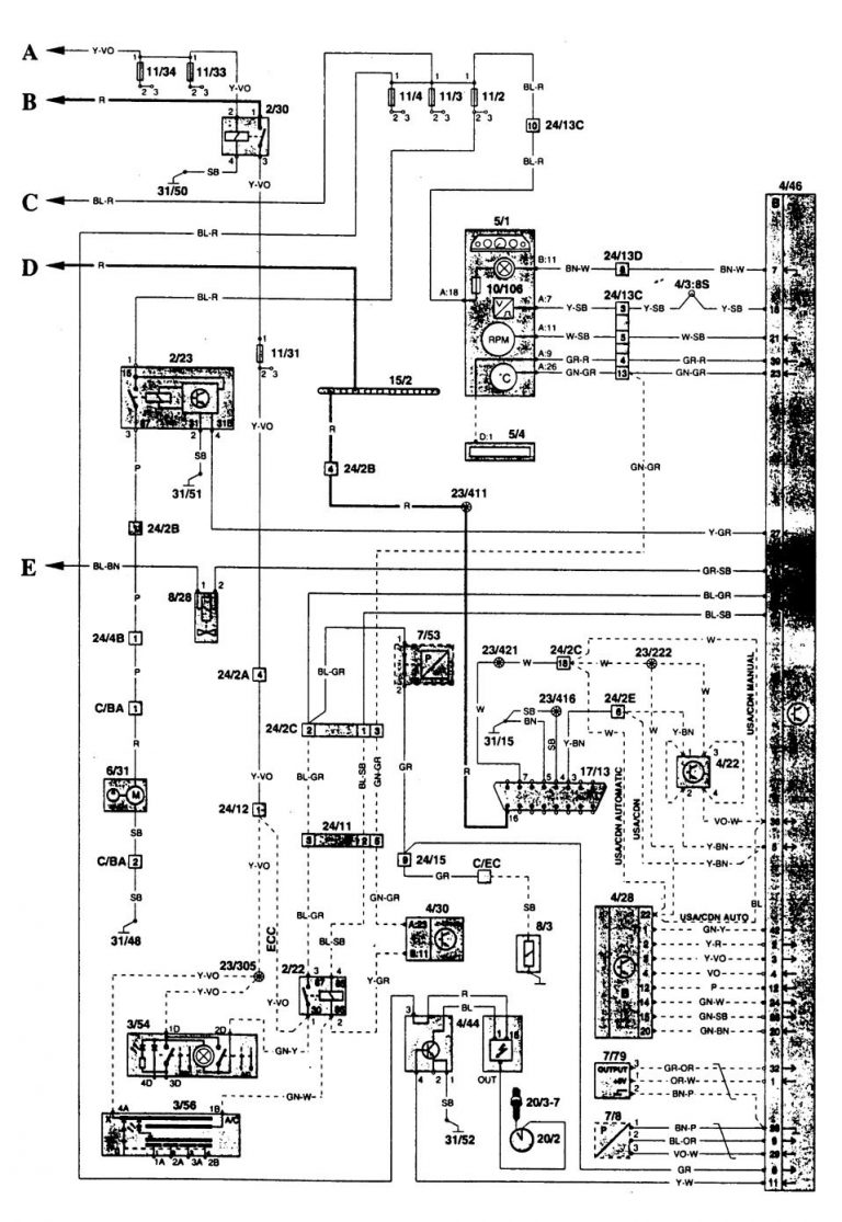 Volvo 960 (1996) - Wiring Diagrams - Fuel Controls - Carknowledge.info