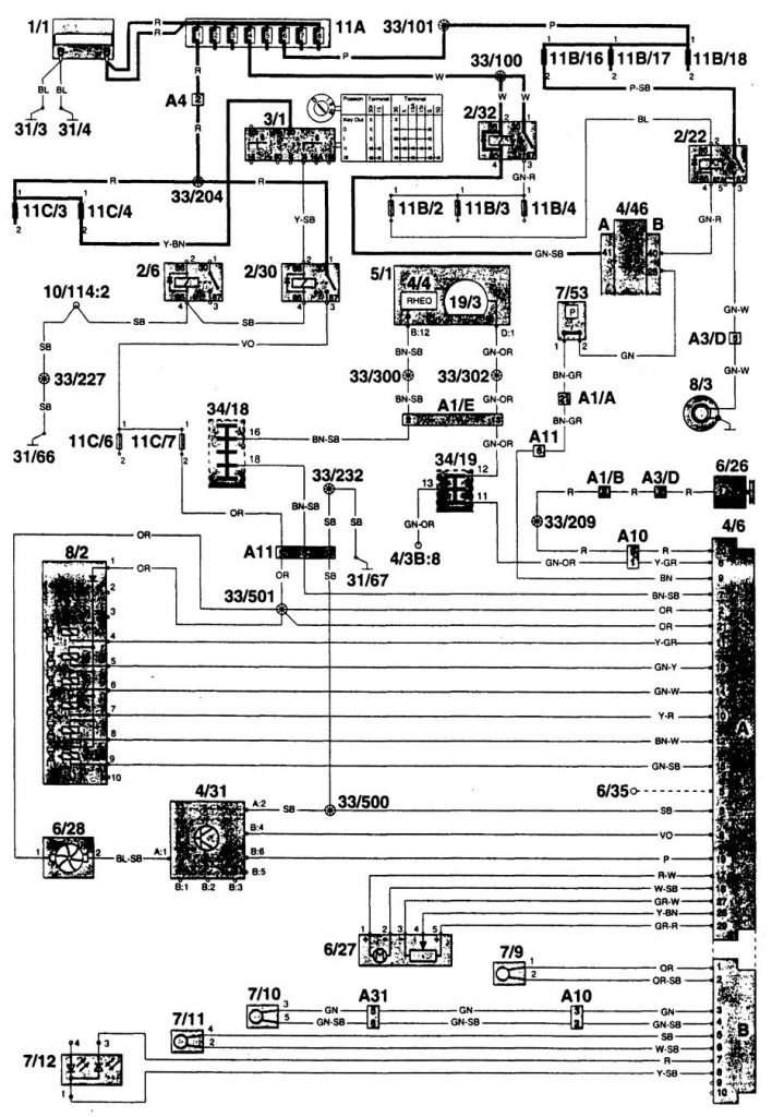 Volvo 960 (1996) - wiring diagrams - HVAC controls - Carknowledge.info