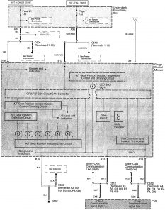 Acura TL - wiring diagram - gear shift module (part 1)