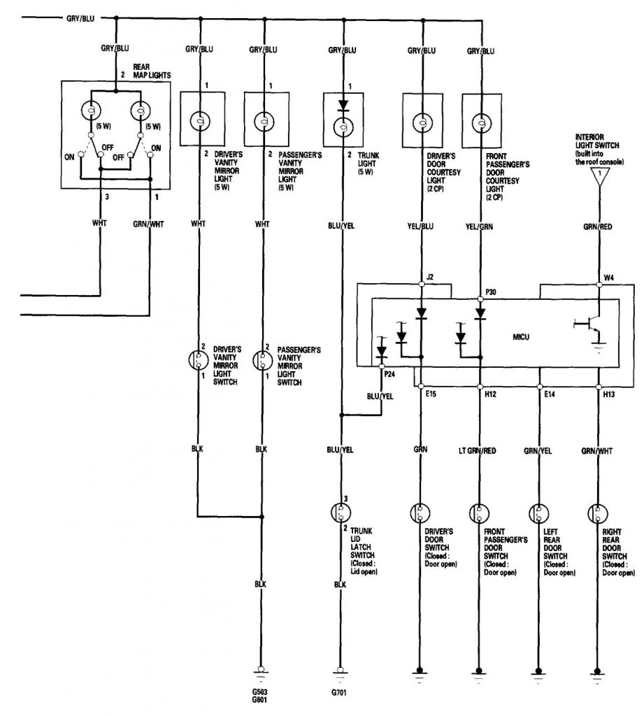 Acura TL (2006) – wiring diagrams – interior lighting - Carknowledge.info