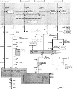 Acura TL - wiring diagram - keyless entry (part 1)