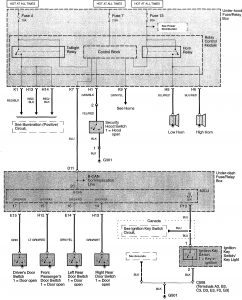 Acura TL - wiring diagram - keyless entry (part 5)