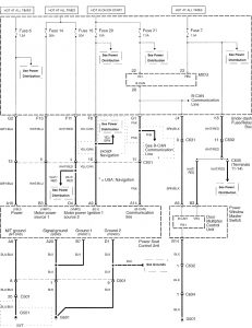 Acura TL - wiring diagram - power seats (part 1)