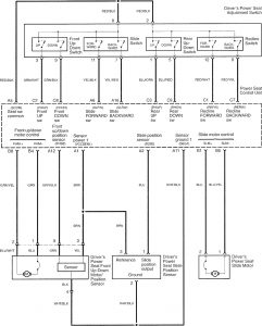 Acura TL - wiring diagram - power seats (part 3)