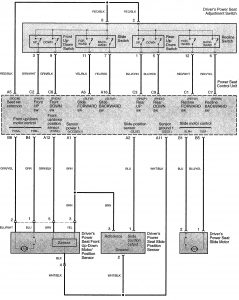 Acura TL - wiring diagram - power seats (part 3)