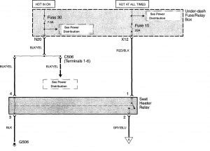 Acura TL - wiring diagram - power seats (part 1)