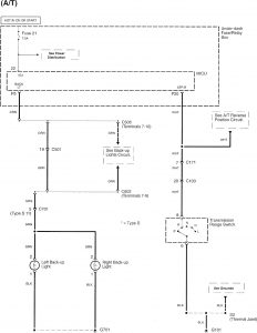 Acura TL - wiring diagram - reverse lamp