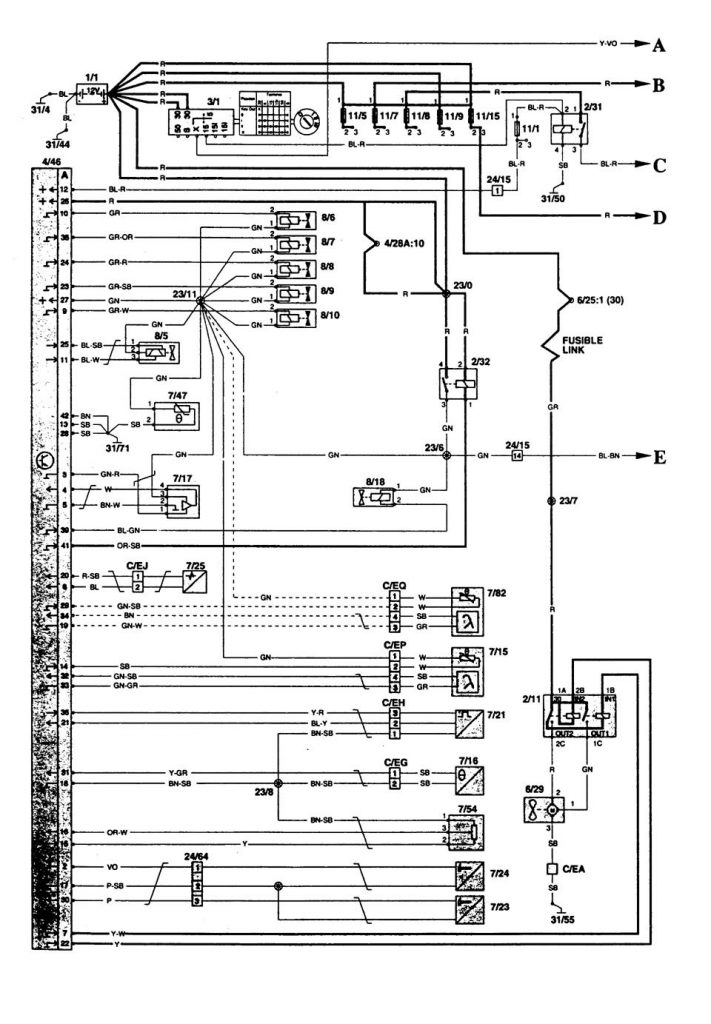 Volvo 850 (1997) – wiring diagrams – fuel controls - Carknowledge.info