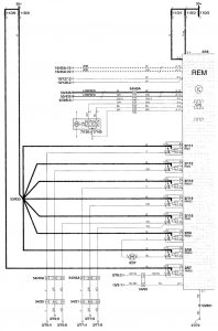 Volvo V70 - wiring diagram - body controls (part 3)