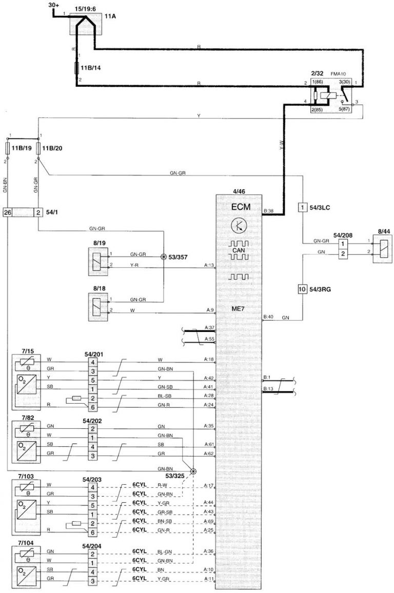 Volvo V70 (2000) wiring diagrams fuel controls Carknowledge.info