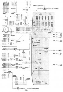 Volvo V70 - wiring diagram - ground distribution (part 1)