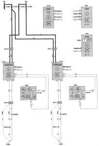 Volvo V70 - wiring diagram - keyless entry