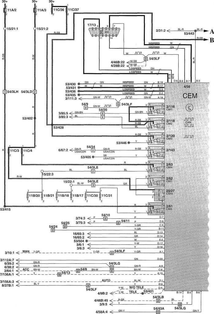 Volvo V70 (2002) – wiring diagrams – power distribution - Carknowledge.info