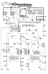 Volvo V70 - wiring diagram - rear window defogger