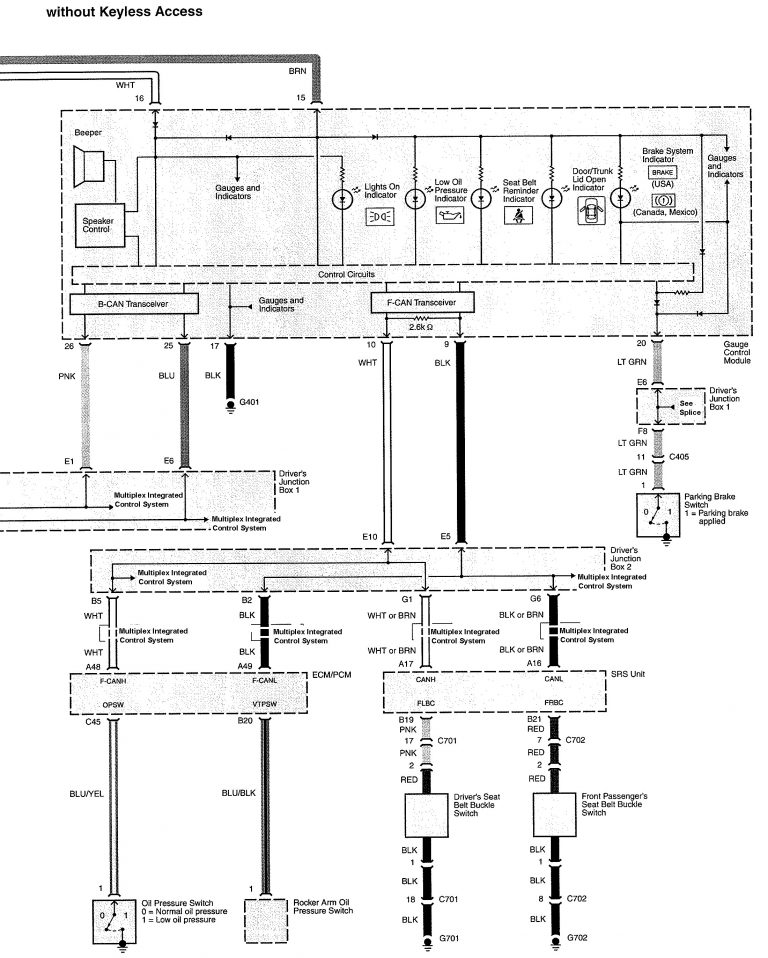 Acura TL (2010) - wiring diagrams - oil warning - Carknowledge.info