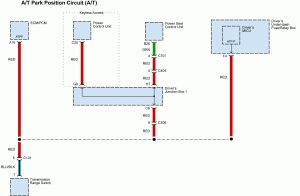 Acura TL - wiring diagram - splice A/T park position circuit