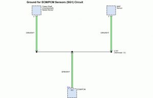 Acura TL - wiring diagram - splice - ground for ECM/PCM sensors (SG1) circuit