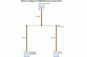 Acura TL - wiring diagram - splice reference voltage for ECM/PCM sensor circuit (VCC1)