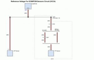 Acura TL - wiring diagram - splice reference voltage for ECM/PCM sensor circuit (VCC4)