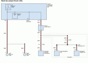 Acura TL - wiring diagram - splice - back up lamps circuit (A/T)