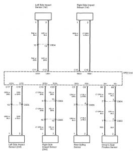 Acura RL - wiring diagram - air bags (part 3)