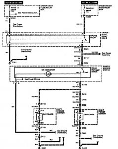 Acura RL - wiring diagram heated mirror