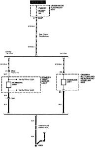 Acura RL - wiring diagram - home link