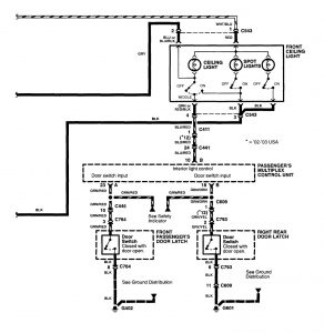 Acura RL - wiring diagram - illuminated entry (part 2)